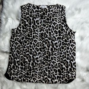 Calvin Klein Animal Print Sleeveless Shell